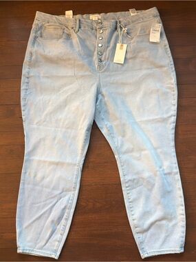 Good American Women's Plus Size Jeans 24 Good Legs Crop Light Blue